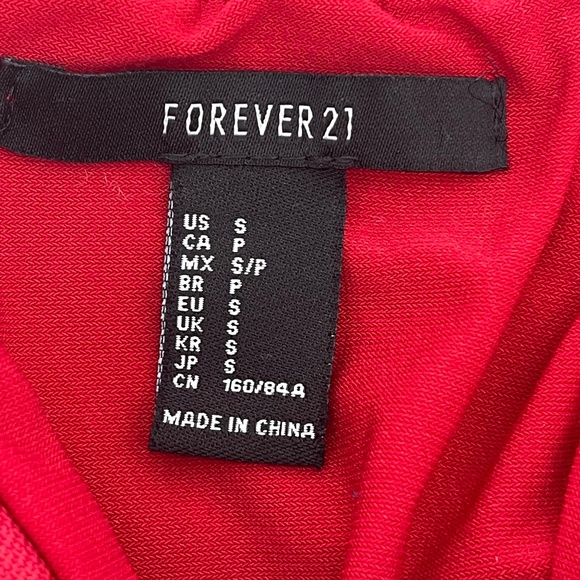 Forever 21 Women's Strapless Dress Size S Red - Picture 7 of 8